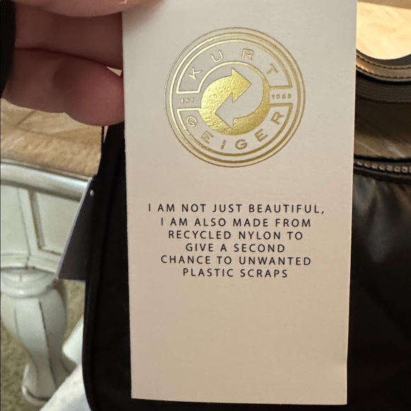 Kurt Geiger Black Quilted Shoulder Bag With Dust Bag - Picture 9 of 9